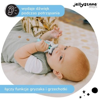Jellystone Designs, gryzak Gwiazdki, miętowy, 1 szt.
