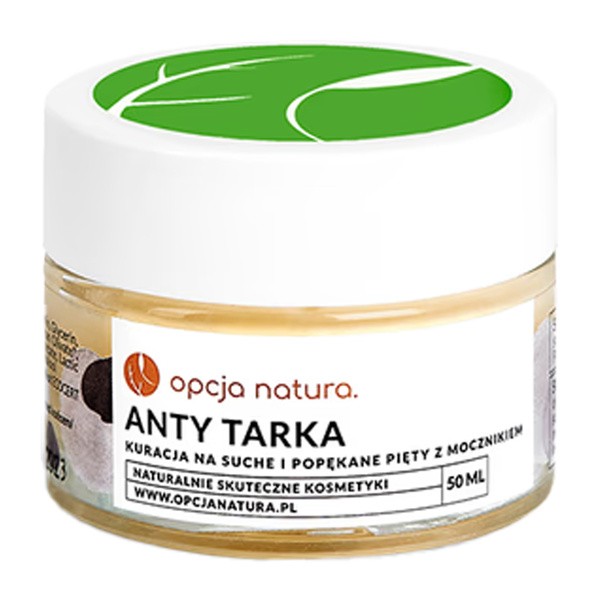 Opcja Natura Opcja Natura, Anty Tarka, kuracja na suche i popękane pięty z mocznikiem, 50 ml — Składniki i ocena