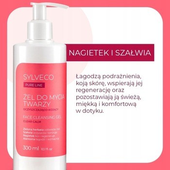 Sylveco Pure Line, oczyszczająco-kojący żel do mycia twarzy, 300 ml