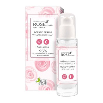 Flos-Lek, Rose for skin, różane serum witaminowe, 3w1, 30 ml