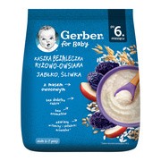 Gerber, kaszka bezmleczna ryżowo-owsiana, jabłko, śliwka, 6 m+, 160 g https://azcdn.doz.pl/image/d/product/8d9c70d8-scale-180x180.png