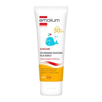 Emolium Suncare, ochronne mleczko dla dzieci SPF50+, 125 ml