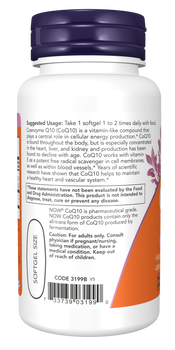Now Foods CoQ10 400 mg z lecytyną i witaminą E, kapsułki, 60 szt.