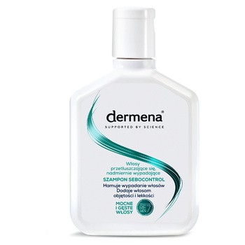 Dermena Sebocontrol, szampon do włosów przetłuszczających się, nadmiernie wypadających, 200 ml
