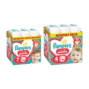 Zestaw Pampers Active Baby Pants, 7, (15+kg), 108 szt. + 4, (9-15kg), 156 szt.