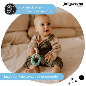 Jellystone Designs, księżycowy gryzak, miętowy, 1 szt.