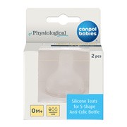 Canpol Babies, smoczek silikonowy do butelki S-Shape S (mini), 0 m+, 2 szt. https://azcdn.doz.pl/image/d/product/6a312a77-scale-180x180.png