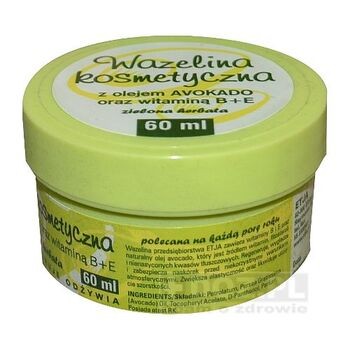 Wazelina kosmetyczna z olejem avokado, witamina B+E, 60 ml