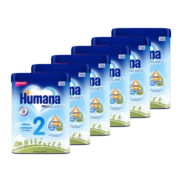 HUMANA, Pro Balance , mleko następne, dla niemowląt, powyżej 6 m-ca, 2, 750  g