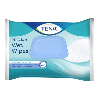 TENA Wet Wipe, chusteczki nawilżane 3w1, 48 szt.