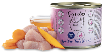 Gussto Vet Gastro Intestinal, karma dla kotów na problemy gastryczne, 200 g