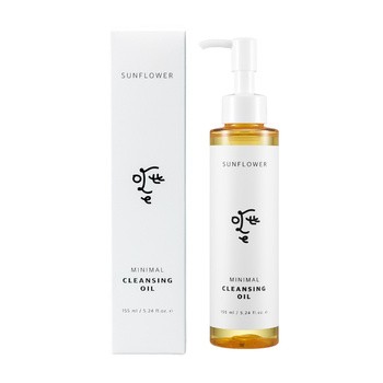 Ottie Sunflower Minimal Cleansing Oil, oczyszczający olejek do twarzy z olejem ze słonecznika, 155 ml