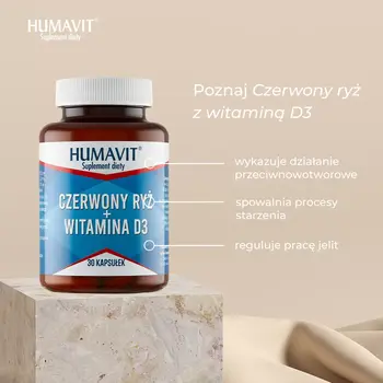 Humavit, Czerwony ryż + witamina D3, kapsułki, 30 szt.
