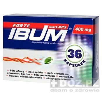 Ibum Forte Minicaps, 400 mg, kapsułki miękkie, 36 szt