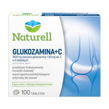 Naturell Glukozamina + C, tabletki, 100 szt.