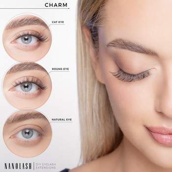 Nanolash DIY Eyelash Extensions Starter Kit, zestaw startowy do aplikacji sztucznych rzęs, Charm, 1 szt.