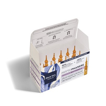 Phyto Phytophanere, kuracja przeciw reakcyjnemu wypadaniu włosów, 12 x 5 ml