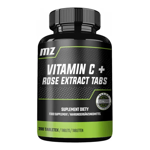 Витамин C MZ Vitamin C + Rose Extract Tabs, с экстрактом шиповника, 200 таблеток