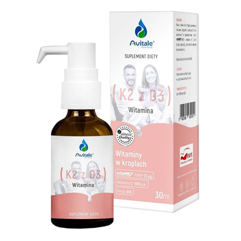 Avitale Witamina K2 25 µg + D3 1000 IU, krople, 30 ml