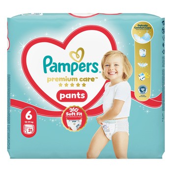 Pampers Premium Care Pants 6 (15+ kg), pieluchomajtki jednorazowe, 31 szt.