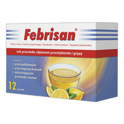 Febrisan, proszek musujący o smaku cytrynowym, 5 g, saszetki, 12 szt.