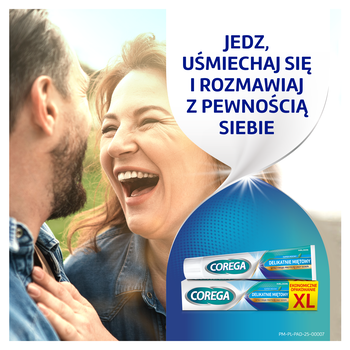 Corega Super Mocny Delikatnie Miętowy, krem do protez zębowych, 70 g