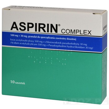 Aspirin Complex, 500 mg + 30 mg, granulat do sporządzania zawiesiny, 10 szt. (import równoległy, InPharm)