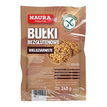 Naura, bułki bezglutenowe wieloziarniste, 240 g