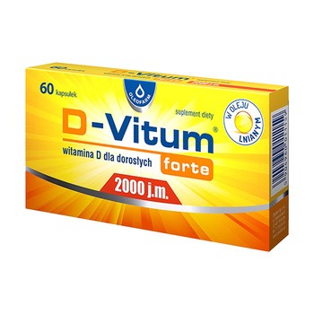 D-Vitum Forte 2000 j.m., kapsułki z witaminą D dla dorosłych, 60 szt.
