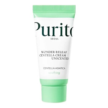 Purito Seoul, Wonder Releaf Centella Cream Unscented, bezzapachowy krem z ekstraktem z wąkroty azjatyckiej,12 ml