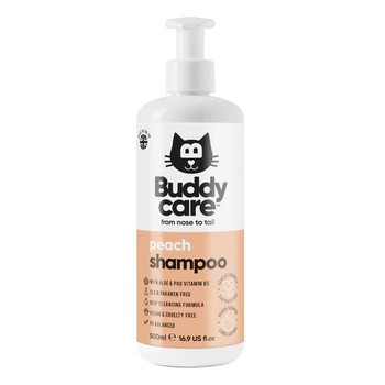 Buddycare, szampon dla kotów, brzoskwiniowy, 500 ml