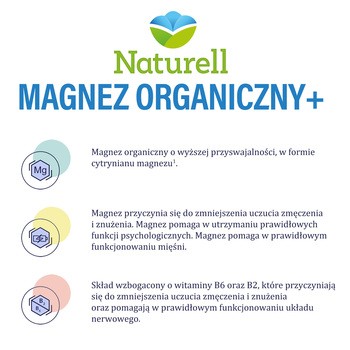 Naturell Magnez Organiczny+, kapsułki, 50 szt.
