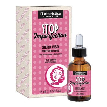L'Erboristica Stop Imperfection, serum korygujące do twarzy z niacynamidem i bakuchiolem, 15 ml
