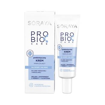 Soraya Probio Care, prebiotyczny krem nawilżający do cery mieszanej i wrażliwej, 50 ml