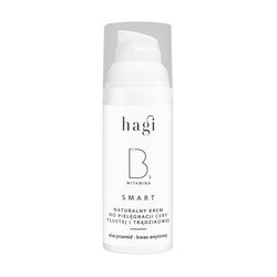 Hagi Smart B, naturalny krem do pielęgnacji cery tłustej i trądzikowej z niacynamidem, 50 ml