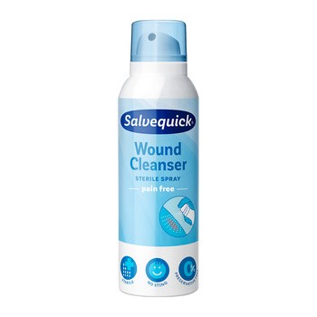 Salvequick Wound Cleanser Sterile, spray do oczyszczania ran, 100 ml