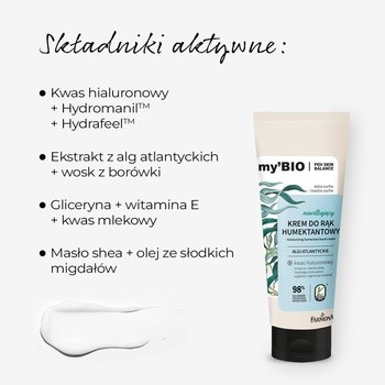 Farmona my'BIO, humektantowy krem do rąk, 400 ml
