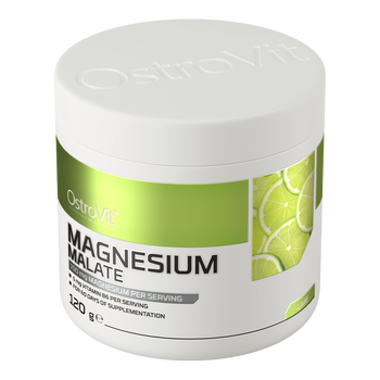 OstroVit Magnesium Malate, proszek, smak limonkowy, 120 g