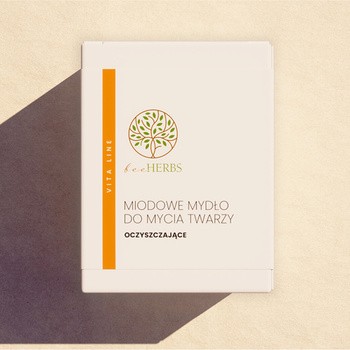 BeeHerbs, miodowe mydło do mycia twarzy, oczyszczające, 100 g