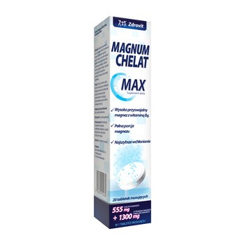 Zdrovit Magnum Chelat Max, tabletki musujące, 20 szt.