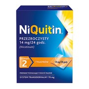 Niquitin przezroczysty, 14 mg/24 h, system transdermalny 78 mg, stopień 2, plastry, 7 szt. https://azcdn.doz.pl/image/d/product/ef5a464e-scale-180x180.png