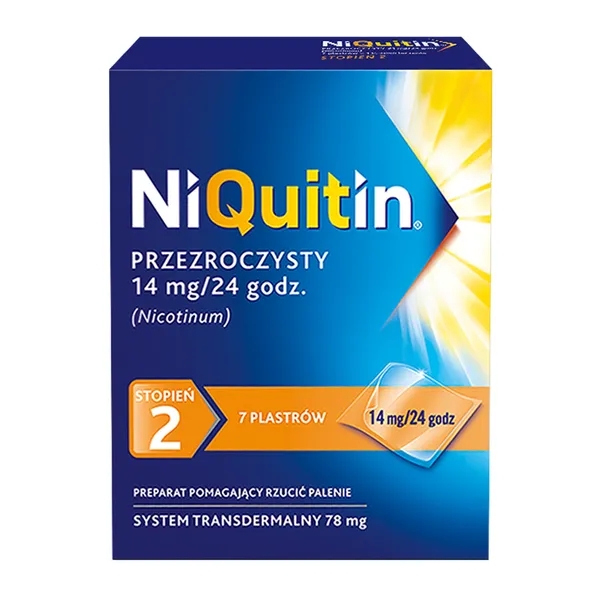 Nikotyna 14 mg/24h 7 plastrów [Niquitin]