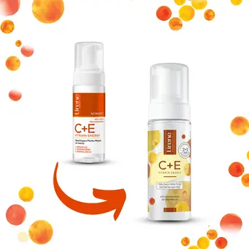 Lirene Dermoprogram C+E Vitamin Energy, nawilżająca pianka myjąca do twarzy, 150 ml
