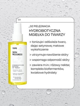 Yope Skin Progress, hydrobiotyczna mgiełka do twarzy, 150 ml