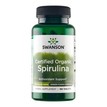 Certified Organic Spirulina, tabletki, 180 szt.