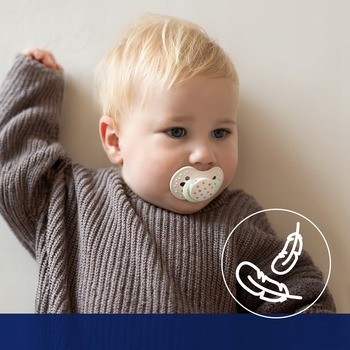 Lovi Teddy Love, silikonowy smoczek dynamiczny, 0-6 m, 2 szt.