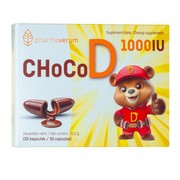 CHoCoD 1000 IU, kapsułki miękkie do żucia, smak czekoladowy, 30 szt. https://azcdn.doz.pl/image/d/product/97e1daf0-scale-180x180.png