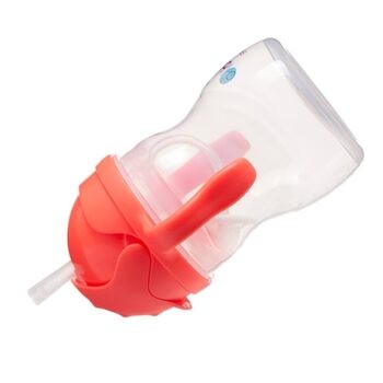 B.BOX, bidon dla dzieci, kubek niekapek ze słomką, arbuzowy, 6 m+, 240 ml