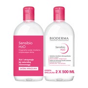 Bioderma Sensibio H2O, płyn micelarny do oczyszczania i demakiajżu skóry wrażliwej, 500 ml x 2 szt.
