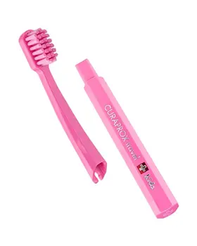 Curaprox Travel Set Kids, zestaw podróżny dla dzieci 6-12 lat, różowy, 1 szt.